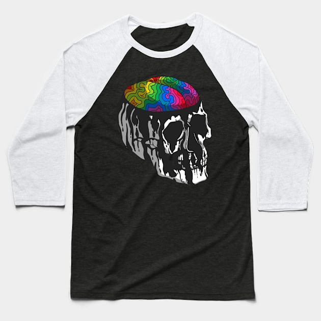 Head Full Of Dreams Baseball T-Shirt by beesants